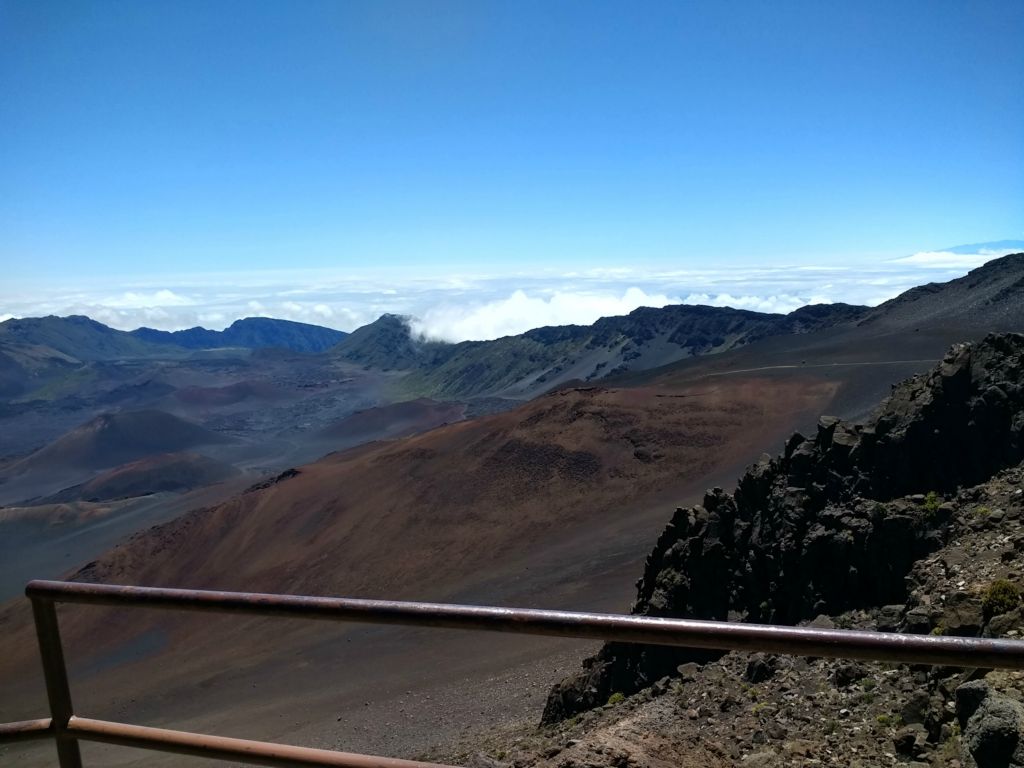 View from Haleakalā Visitors Center (elevation 9740 ft)